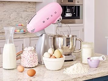 Smeg Electric multifunctional food processor SMF01PKEU, 800, aluminum, pastel pink [Energy Class A]