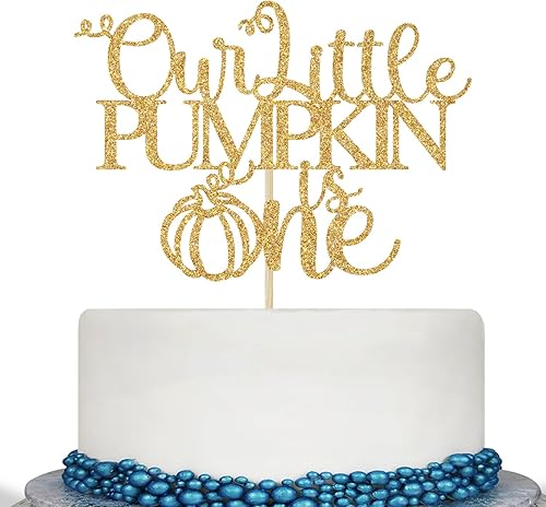 Our Little Pumpkin is One Cake Topper, decoración de pastel de primer cumpleaños, calabaza de otoño, decoración de fiesta de primer cumpleaños, disponible en Yaxa Costa Rica