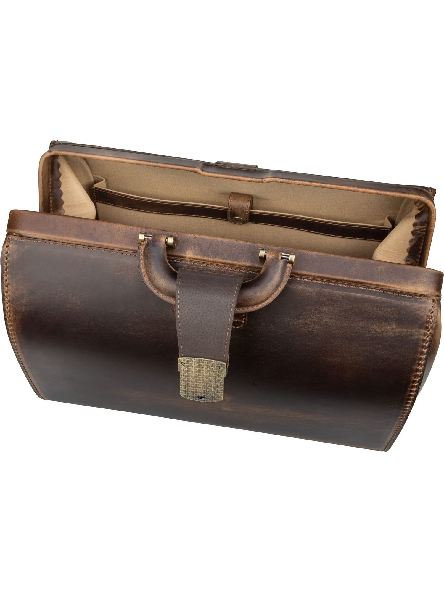 Greenburry - Maletín de cuero (41 cm), Marrón teca