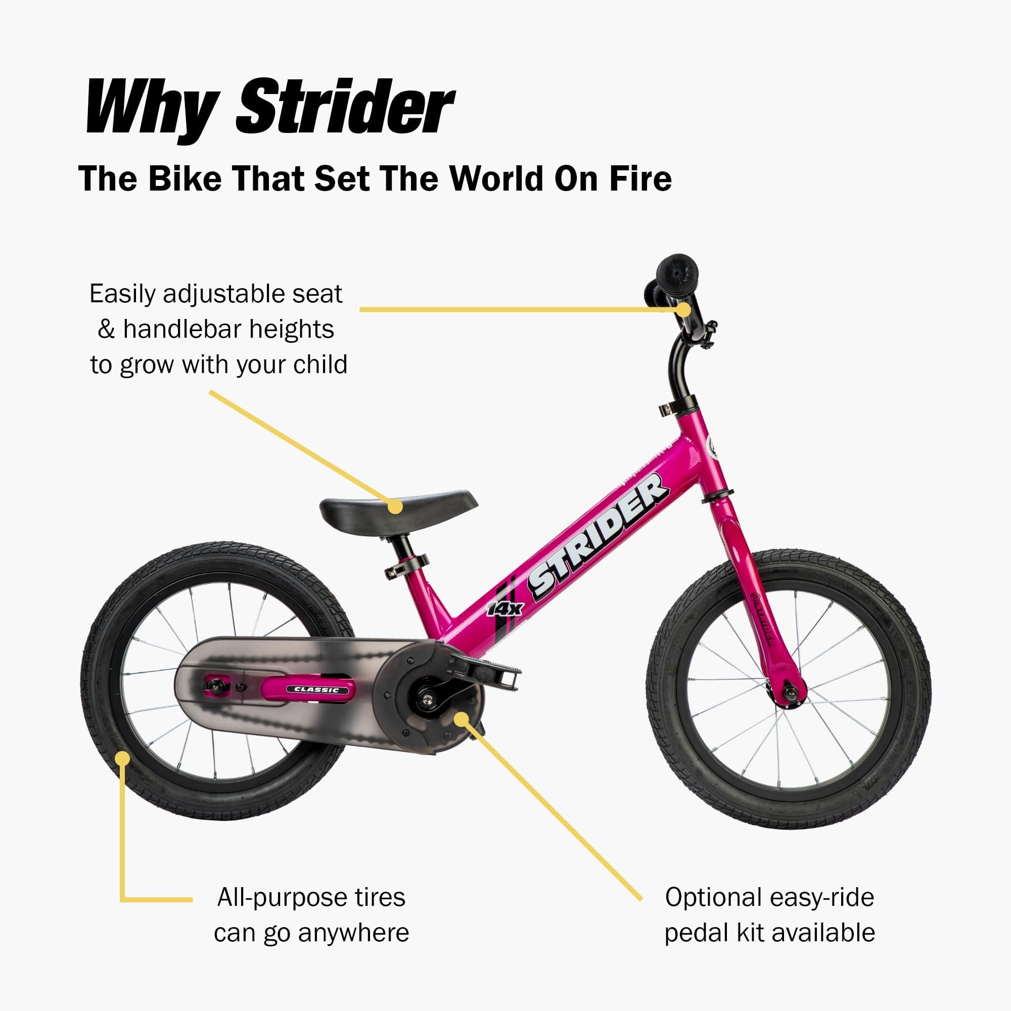 Amazon.co.jp: Strider 14x、ピンク - 3~6歳の子供用バランスバイク