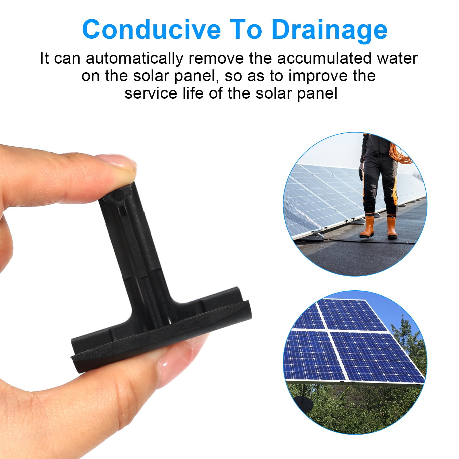 24 Clip Per Scarico Acqua Pannelli Solari - Per Moduli Fotovoltaici 30mm, Antisporcizia - Foto 4