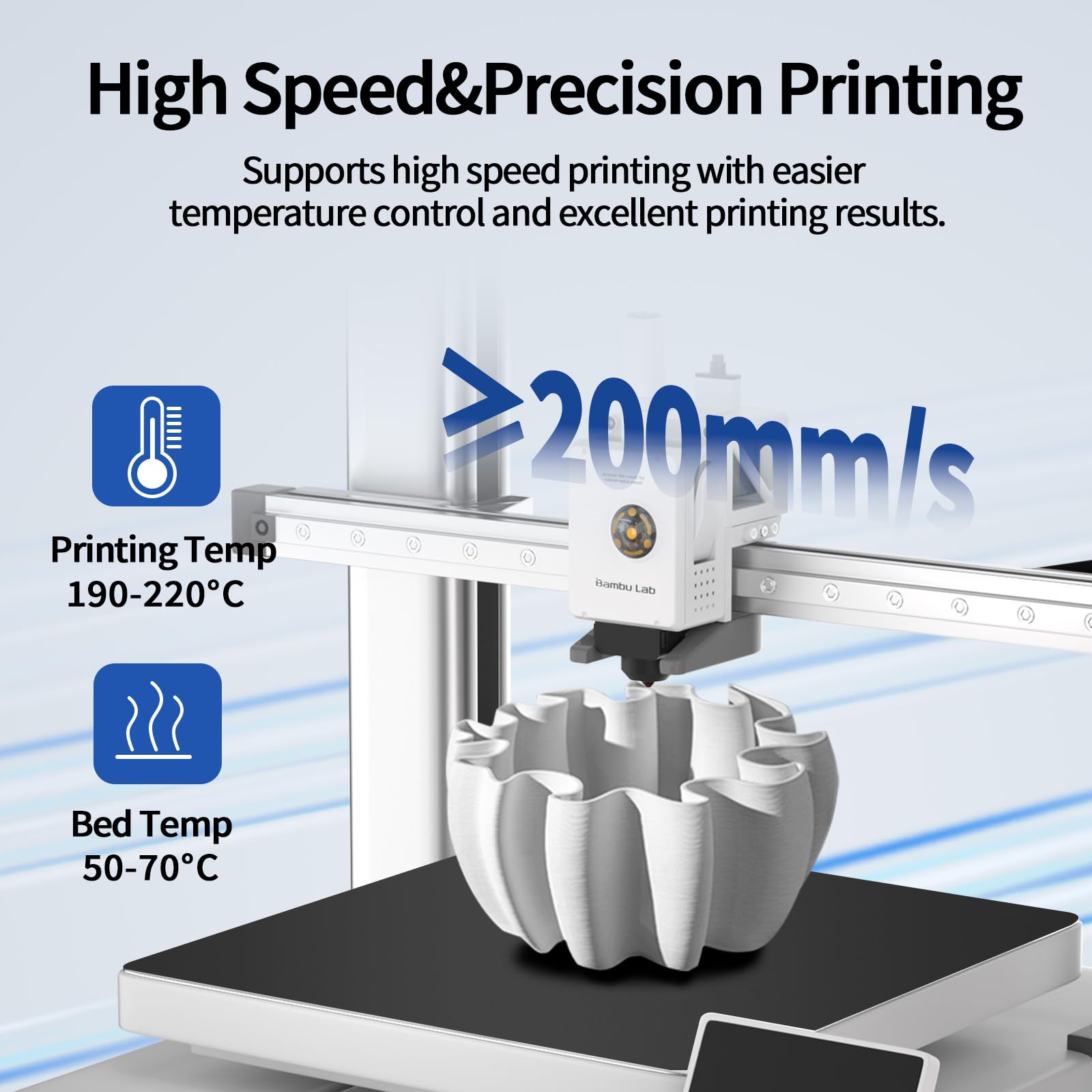 Filament PLA 1,75 mm dokładność wymiaru +/-0,03 mm, łatwe drukowanie, starannie zwinięty filament do drukarki 3D, kompatybilny z drukarką Bambu Lab/Anycubic/Creality All 3D, szpula 2 kg, 2 szt., biały