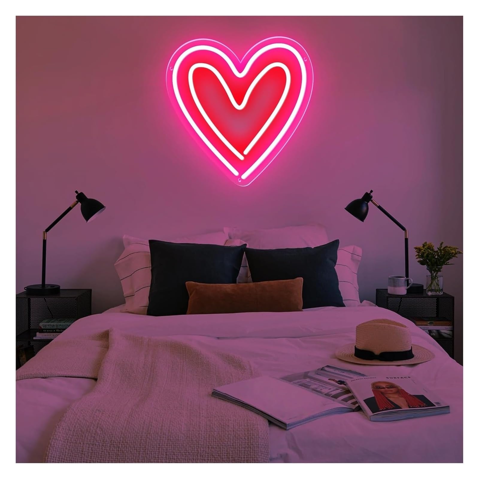 Regalo creativo per insegne al neon Decorazioni per insegne al neon a forma di cuore