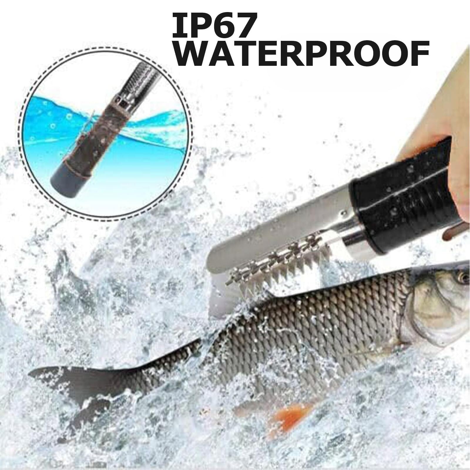 Scaler elettrico senza fili, IPX7, impermeabile, strumento per la pulizia del pesce per chef e cuochi domestici, dispositivo di rimozione del pesce efficiente e facile da usare, ideale per la cucina