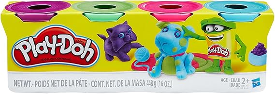 Play-Doh HASB5517BAMZ 4-Pack of Colors Gift Set Bundle (12 Cans-48 Oz)