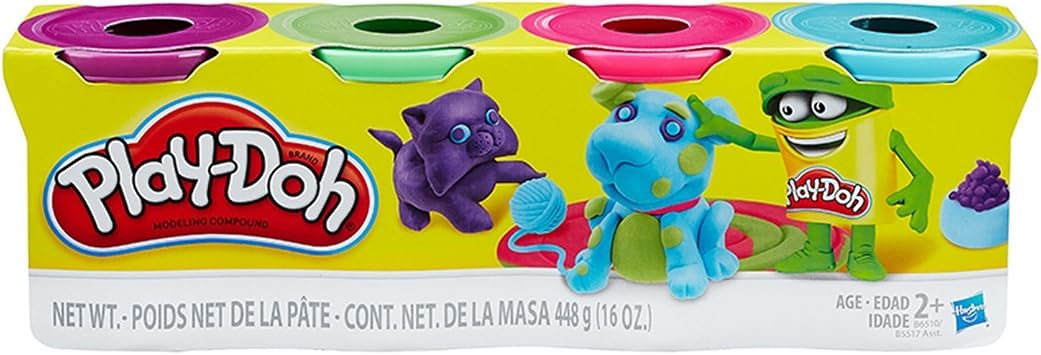 Play-Doh HASB5517BAMZ 4-Pack of Colors Gift Set Bundle (12 Cans-48 Oz)
