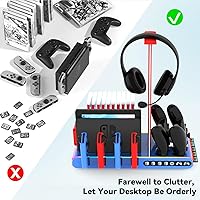 Vista 3 de Sonicgrace Base de carga con interruptor RGB para Nintendo Switch y joycons OLED, base de cargador para juegos, base de TV, controlador Pro