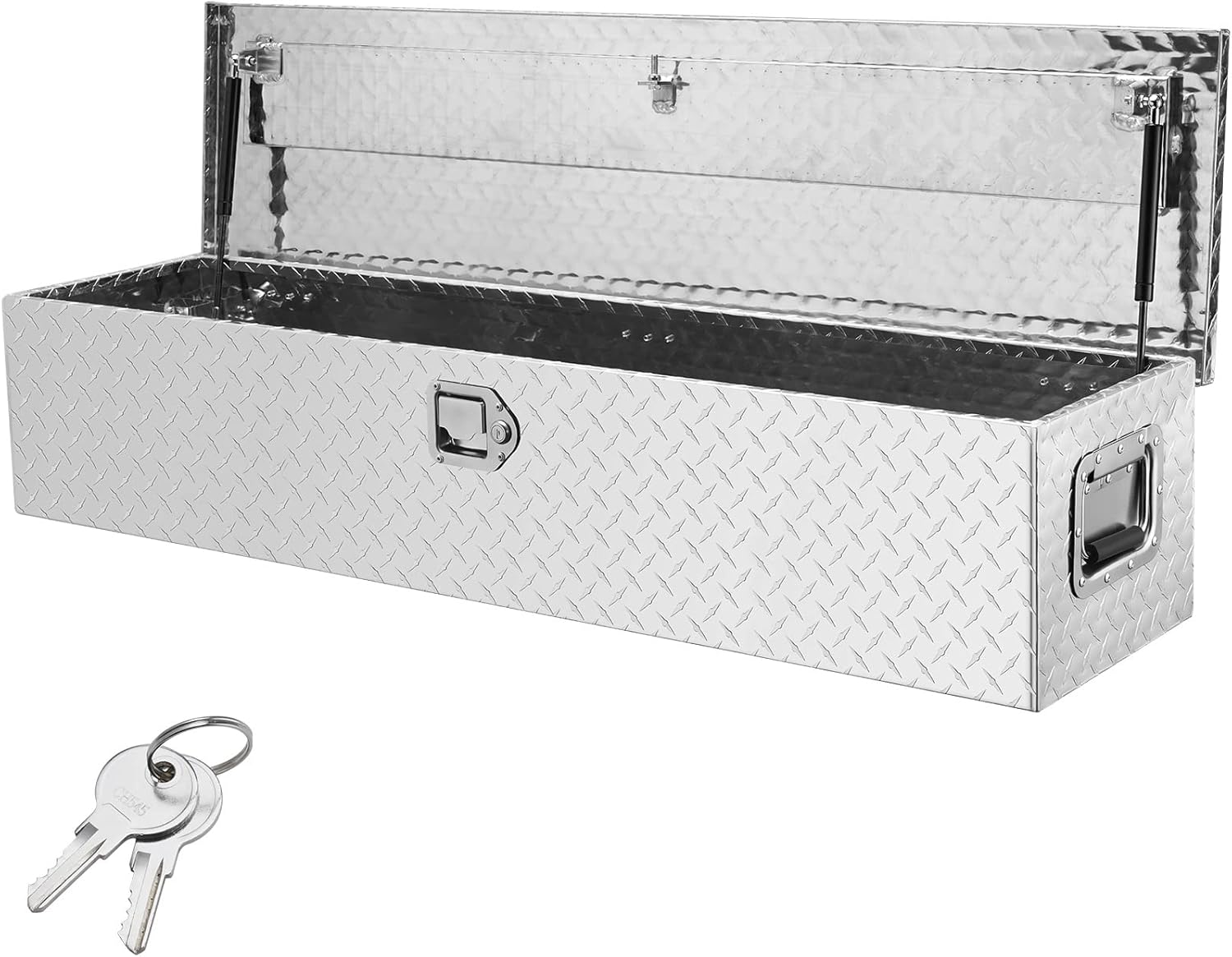 VEVOR Heavy Duty Aluminum Truck Bed Tool Box, Diamond Plate