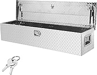 Vista 14 de VEVOR Caja de Herramientas de Aluminio Resistente para Cama de Camión, Caja de Herramientas de Placa Diamantada con Mango Lateral y Llaves