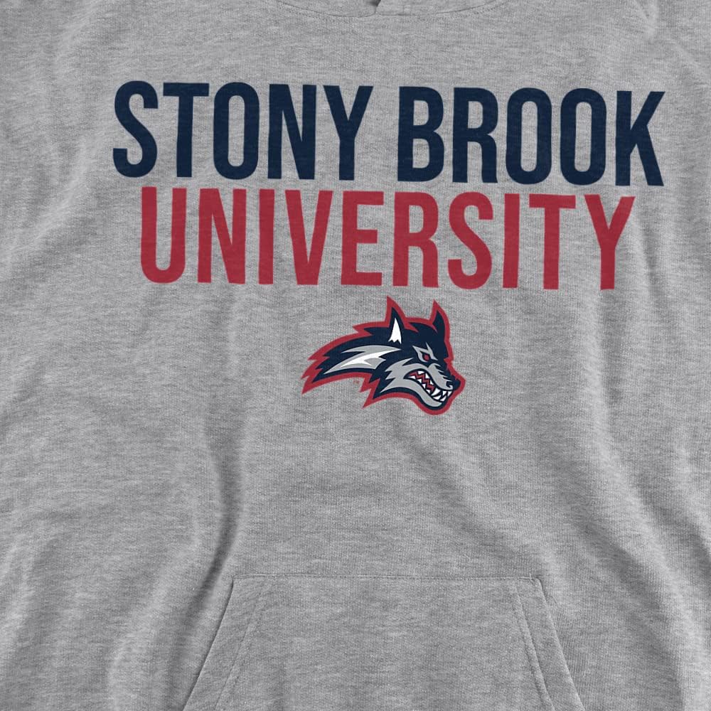 LOGOVISION Stony Brook University Official Stacked Youth Kids Boy/Girls Pull-Over Hoodie Sweatshirt