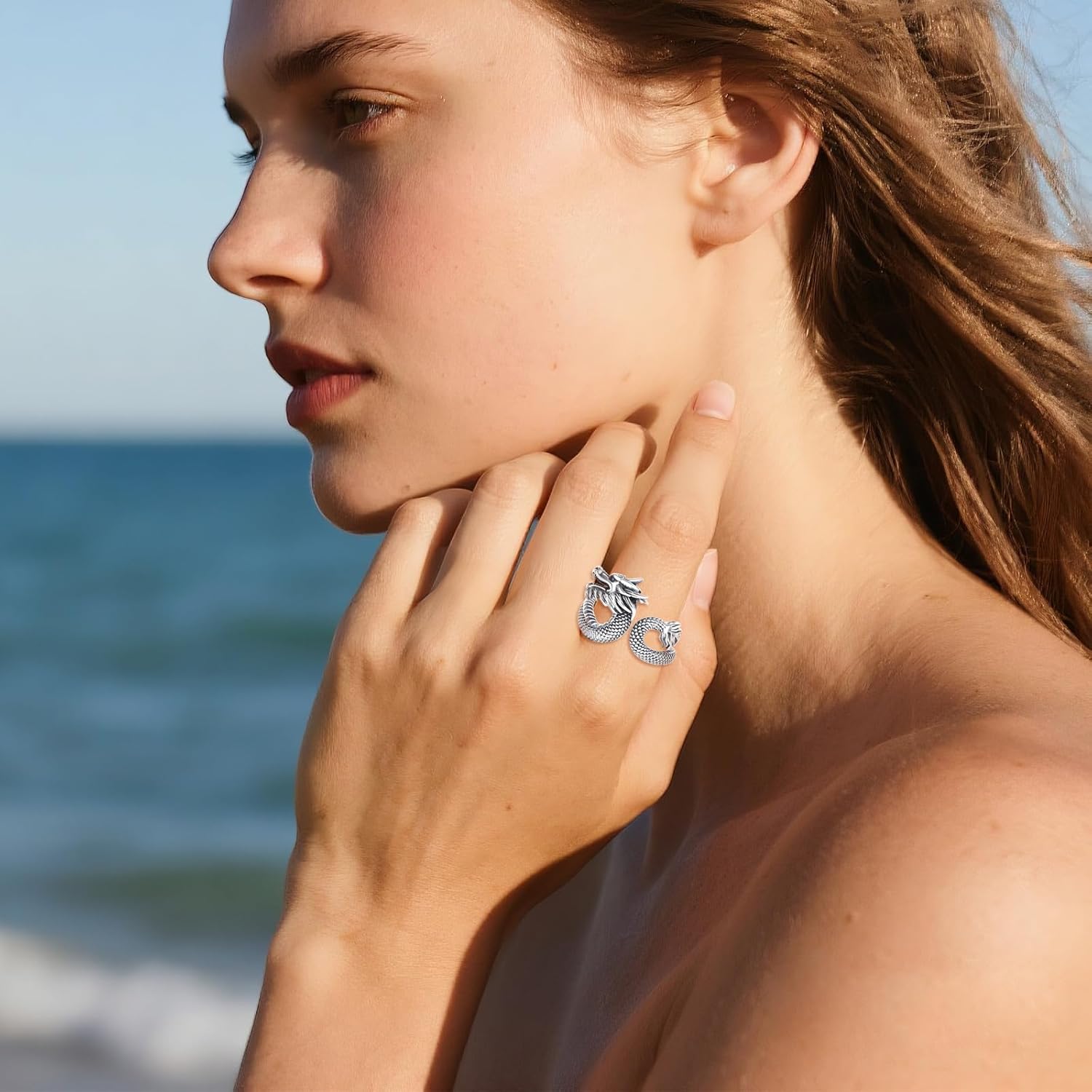 Dragon Ring 925 Sterling Silver Animal Ring Dragon Jewelry Gifts for Women Men Lover - Image 5