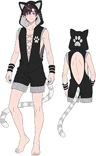 velombrance Cat Bodysuit Men Lingerie Sissy clothes Sexy men's exotic apparel Cosplay lingerie Backless male maid outfit
