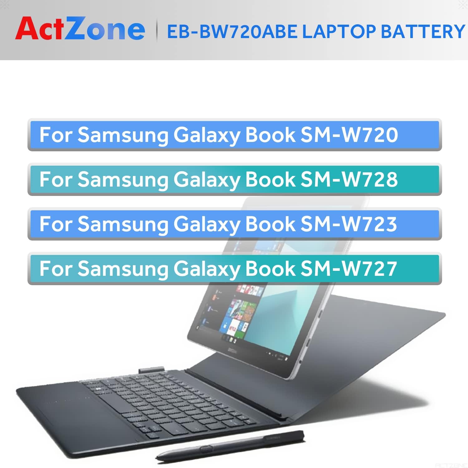 EB-BW720ABE EB-BW720ABA Battery Compatible with Samsung Chromebook Plus V2 XE520QAB XE521QAB K01US K02US K03US, Chromebook 4 4+ XE310XBA XE350XBA, Galaxy Book 12" SM-W720 SM-W723 SM-W727V AA-PBMN2HO