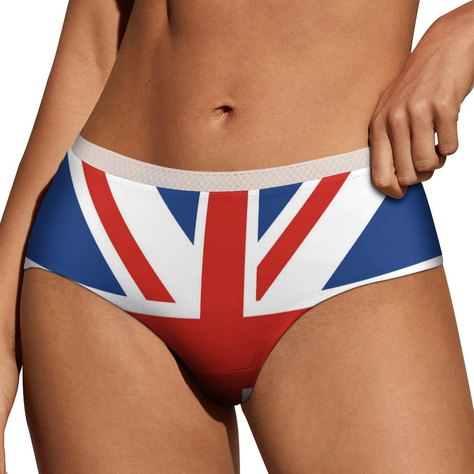 Kwqdozf Women's As Pic Union Jack Uk Flag Underwear Funny Thong Under Panty Panties Funny Brief