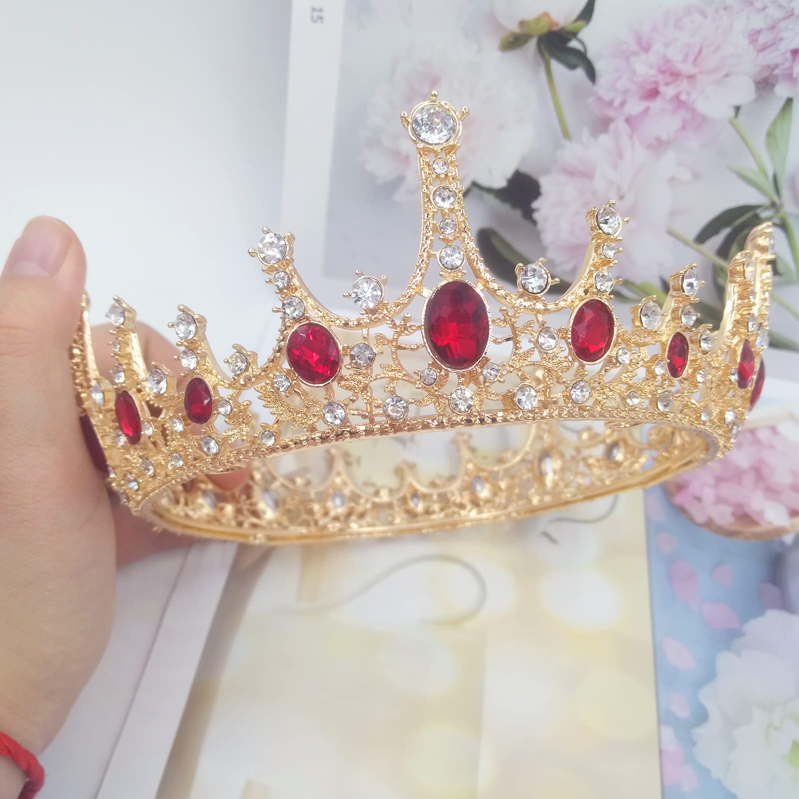 Diadème De Mariée Avec Strass En Cristal Avec Clip Ondulé