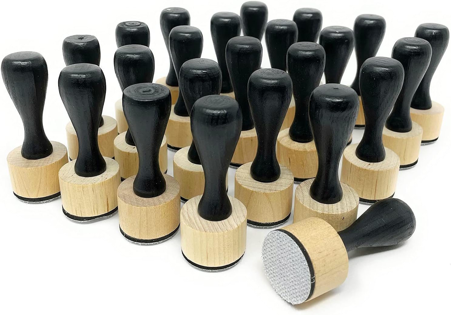 Pixiss Mini Ink Blending Tools Bulk (24 Pack) Round for Stamp Ink Distressing, Blending, Alcohol Ink, Dabber Tool Applicator and More