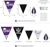 Vista 31 de Big Dot of Happiness 30 Piece Hello College - Graduation Party Pennant Triangle Banner