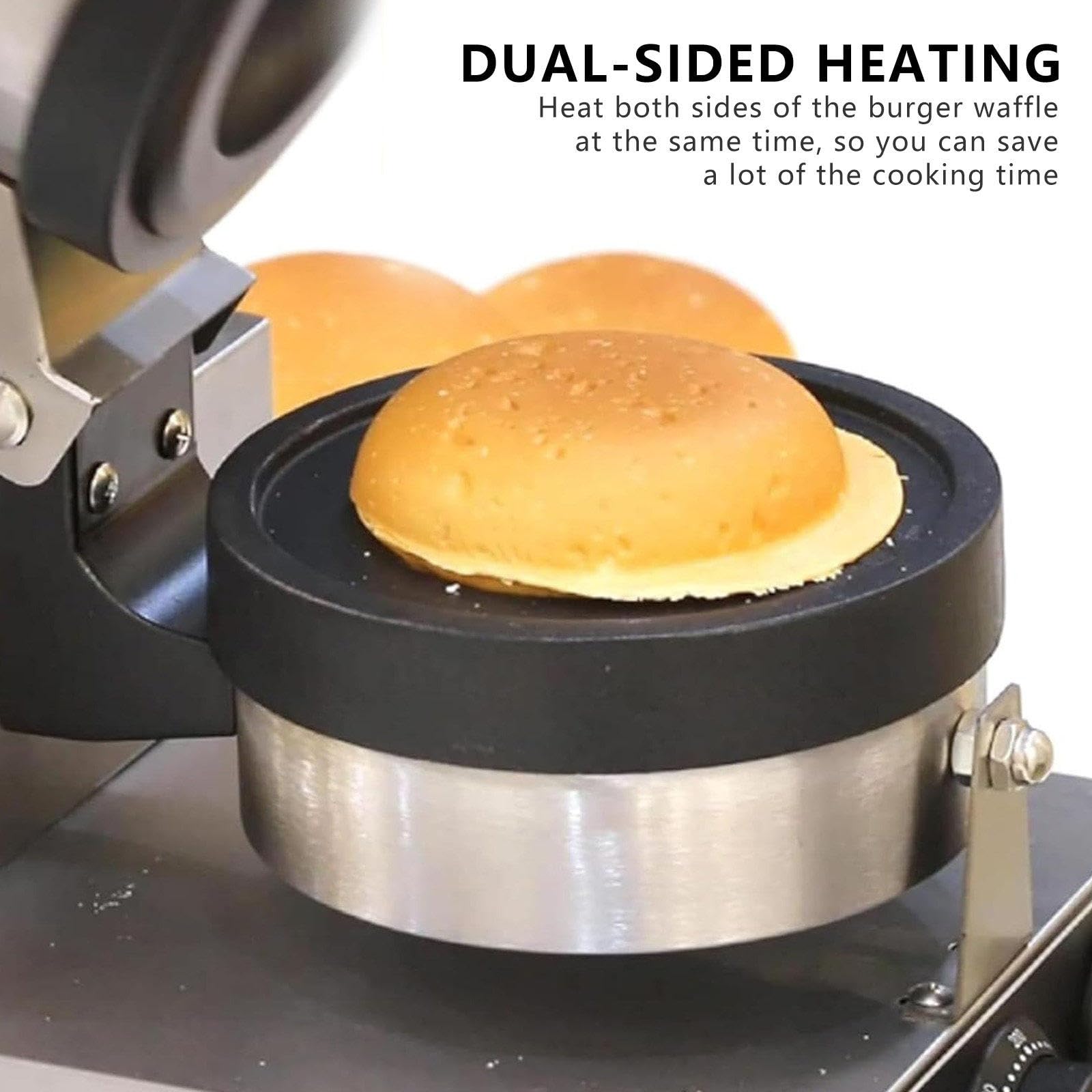 Gaufrier Électrique pour Burgers, Double Face, Plaque Antiadhésive, Idéal pour Les Food Trucks SingleHead