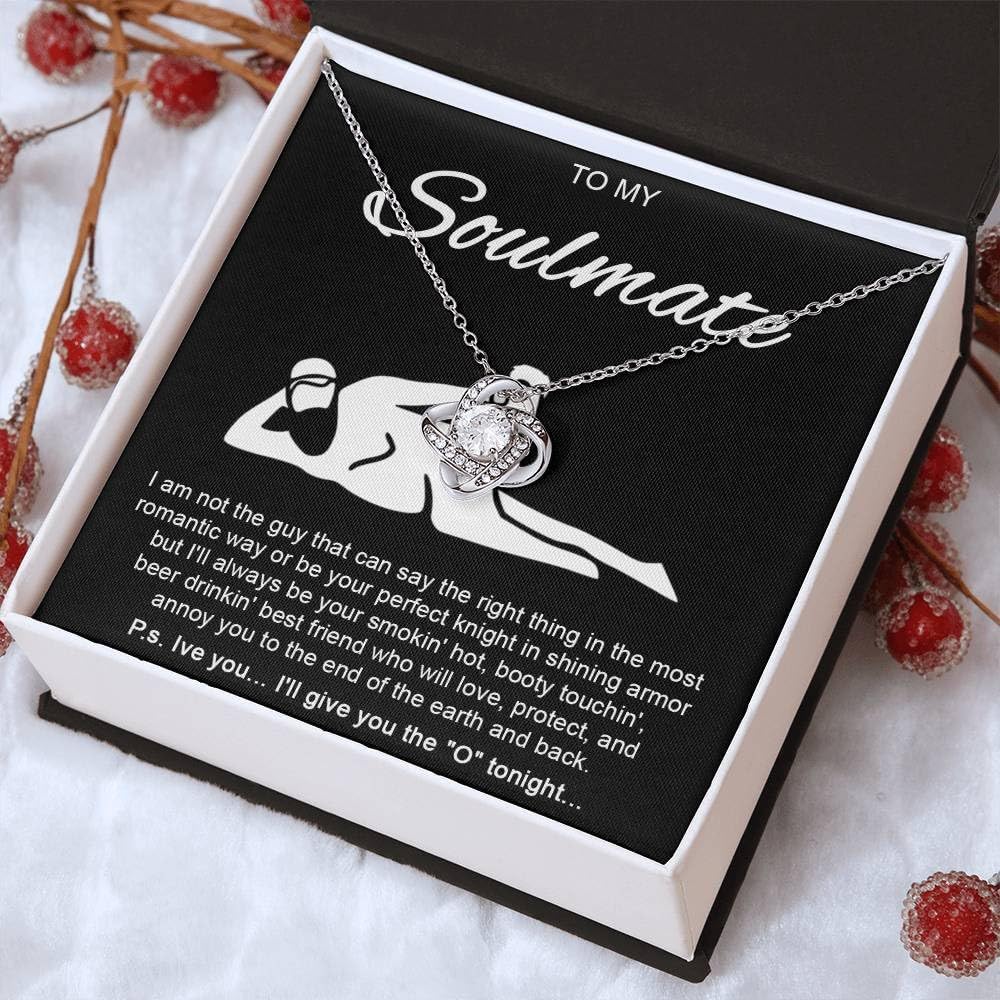 To My Soulmate Necklace - Romantic Jewelry for Women, Gift for Wife from Husband, Funny Soulmate Gifts for Her, Perfect for Girlfriend or Partner, Ideal Birthday, Anniversary, or Valentine - Image 4