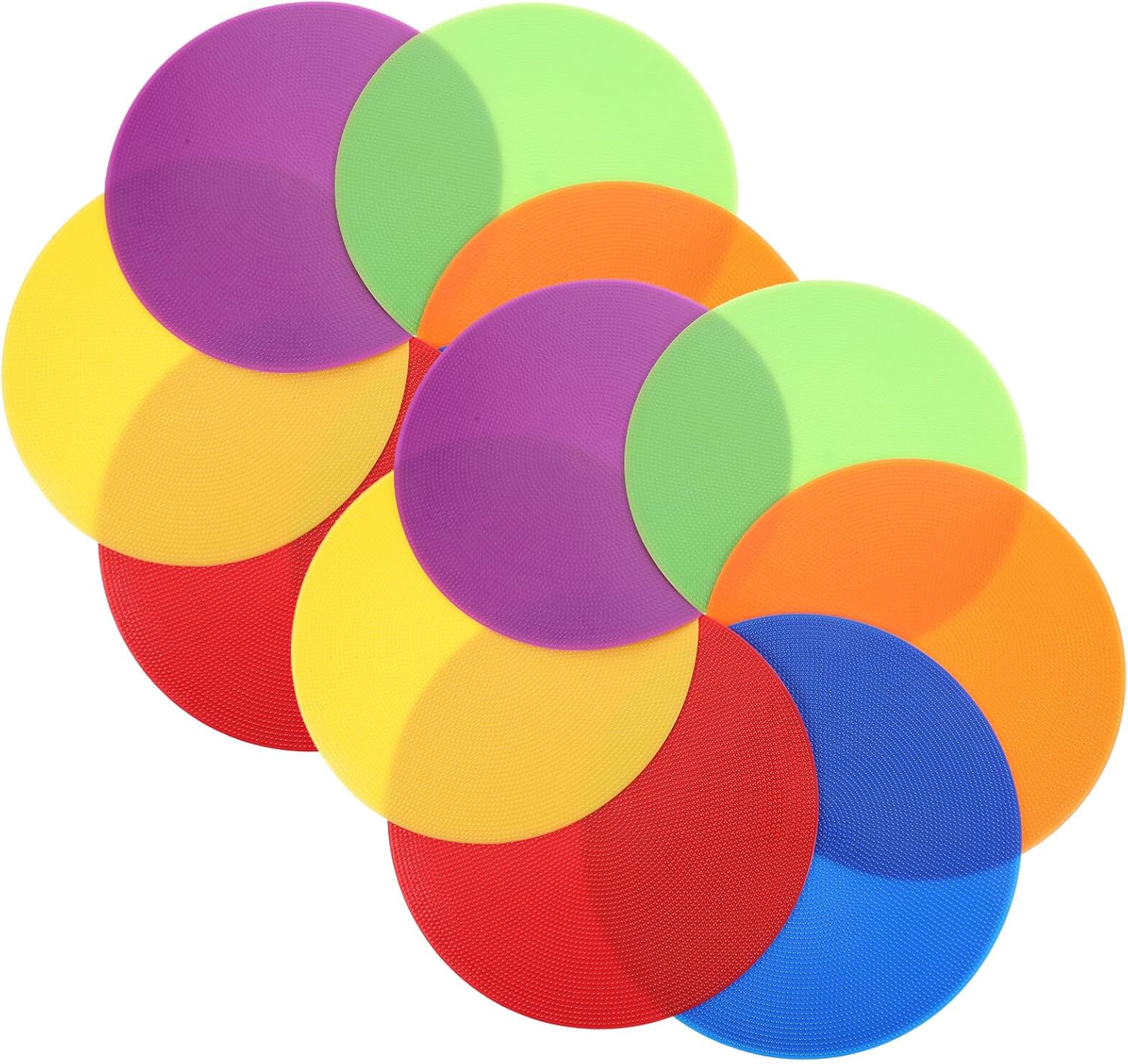 BESPORTBLE 12pcs Football Training Discs Markers for Soccer Practice Gym Drills Agility Training Bright Colors for Easy Visibility for Athletes