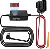Dash Cam Hardwire Kit USB C to OBD Power Cable for Dash Camera Cars GPS Hard Wiring Kit 12V-24V to 5V with LCD Display Parking ACC Mode 3 Stage Low Voltage Protection 24 Hours Surveillance