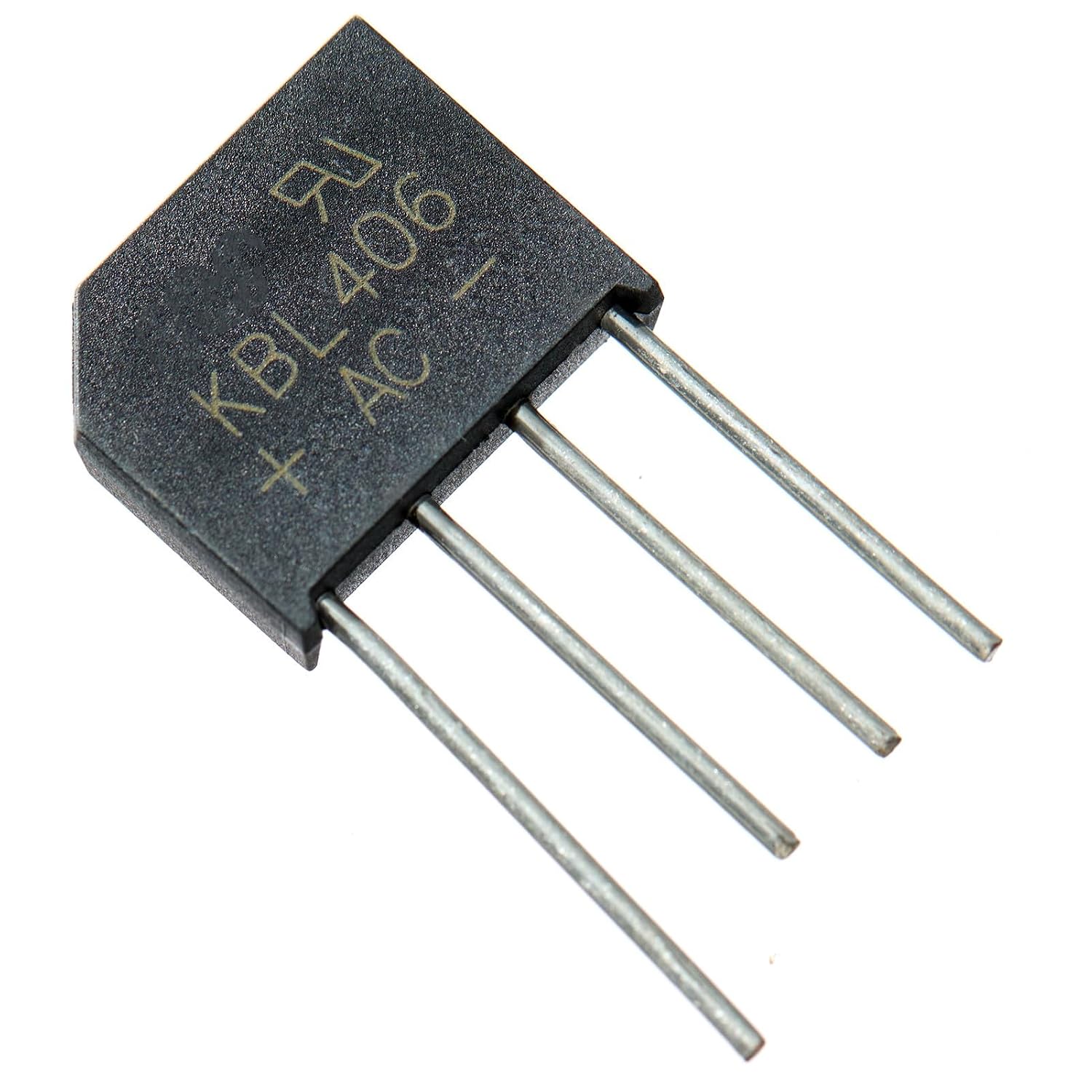 10pcs KBL406 KBL 406 Single Phase 4Amp 600Volt Silicon Bridge Rectifiers 4A 600V,4Pins.