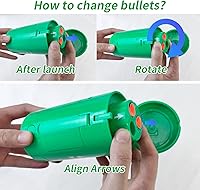 Vista 4 de AGM MASTECH Lanzador de dardos de espuma transformadora con 30 dardos suaves y 3 objetivos, modelo coleccionable para adolescentes y adultos