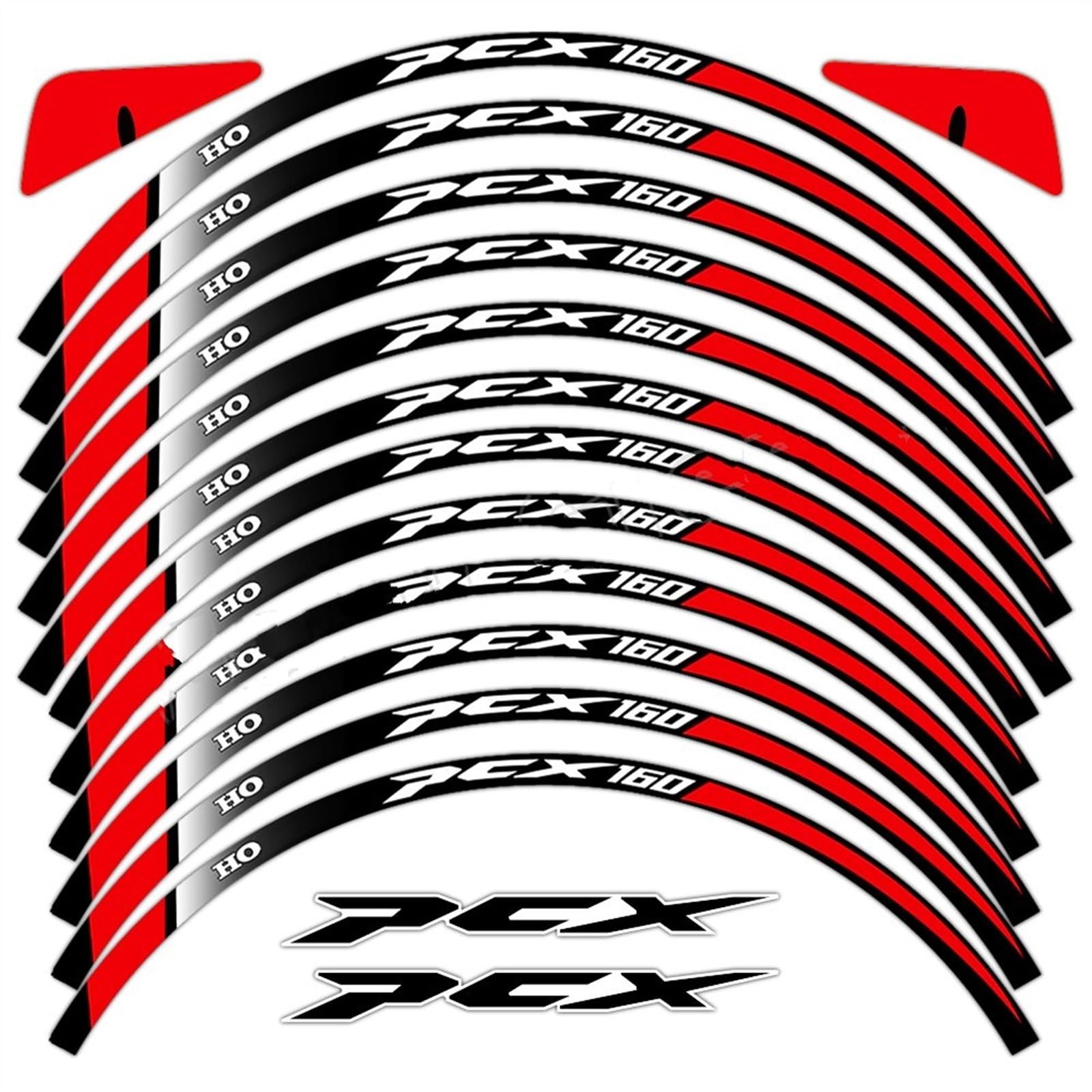 Motorcycle Wheel Stickers Rim Reflective Decals Accessories for Pcx125 Pcx160 PCX125 160 Decorative(Color6)