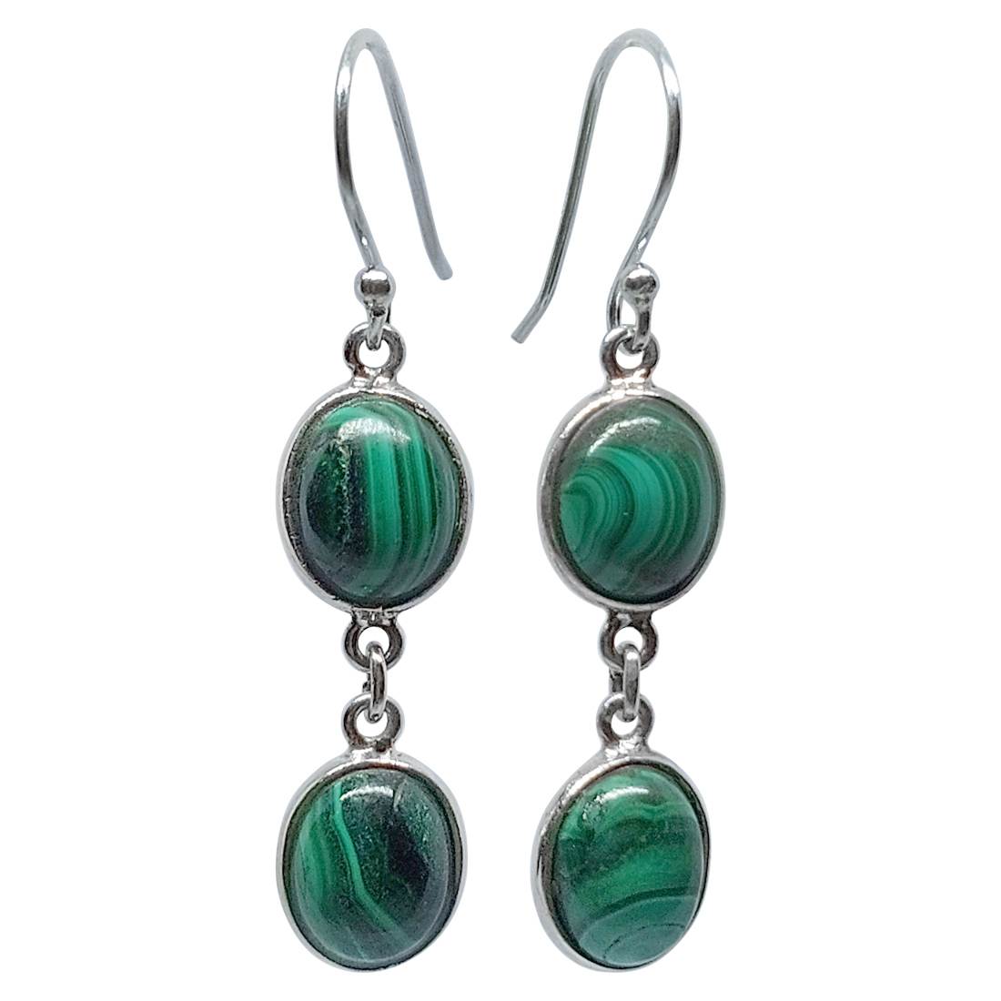 Anello Gioielli In Argento Sterling 925 Con Gemme Di Malachite Verde - Buy Nuovo
