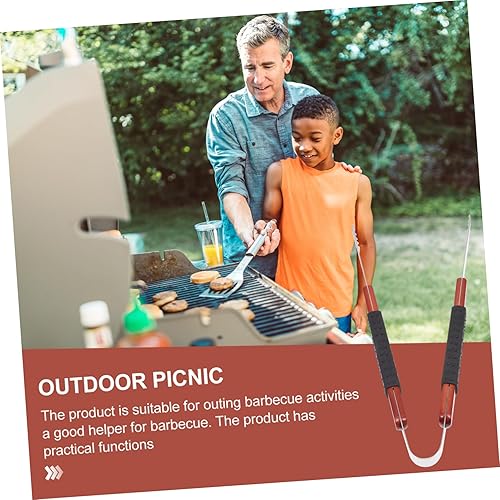 Miniatura 4 de Happyyami 5pcs Barbecue Tongs Non Stick Stainless Steel Tongs Kitchen Food Tong Oven Tong Stainless Steel Grill Tongs Cooking Tweezers Korean Grill