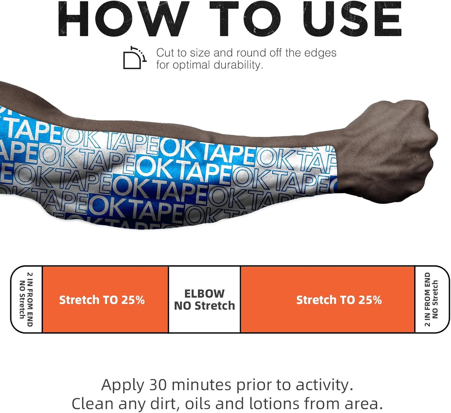 OK TAPE Turf Tape Football, Extra Wide Kinesiology Tape, Protects Arm from Turf Burn, Waterproof, Flexible, Super Sticky, Pink Athletic Tape (4 Inch x 30 Feet)