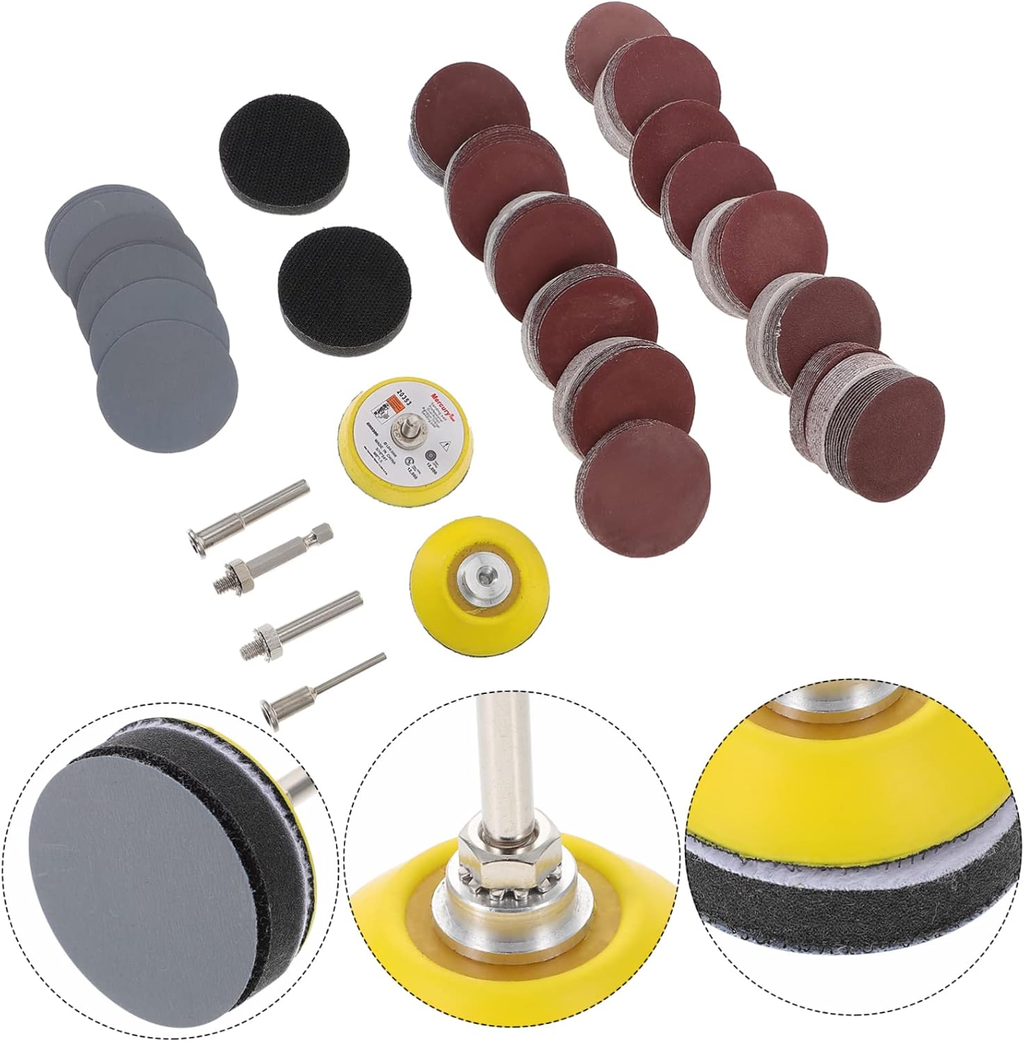 SEWOART Sanding Disc Set Hand Sander Drill Accessories Rotary Sander 1 Set Surface