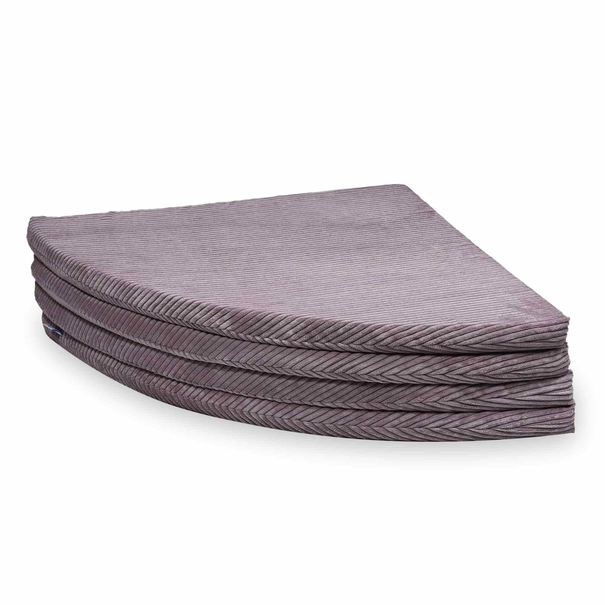 Mimii Baby Spielmatte 160 cm Rund Faltbar cord lavendel - Große Krabbelmatte aus Schaumstoff - Bodenmatte Kinderzimmer - Spielteppich Baby - Sicher & Waschbar