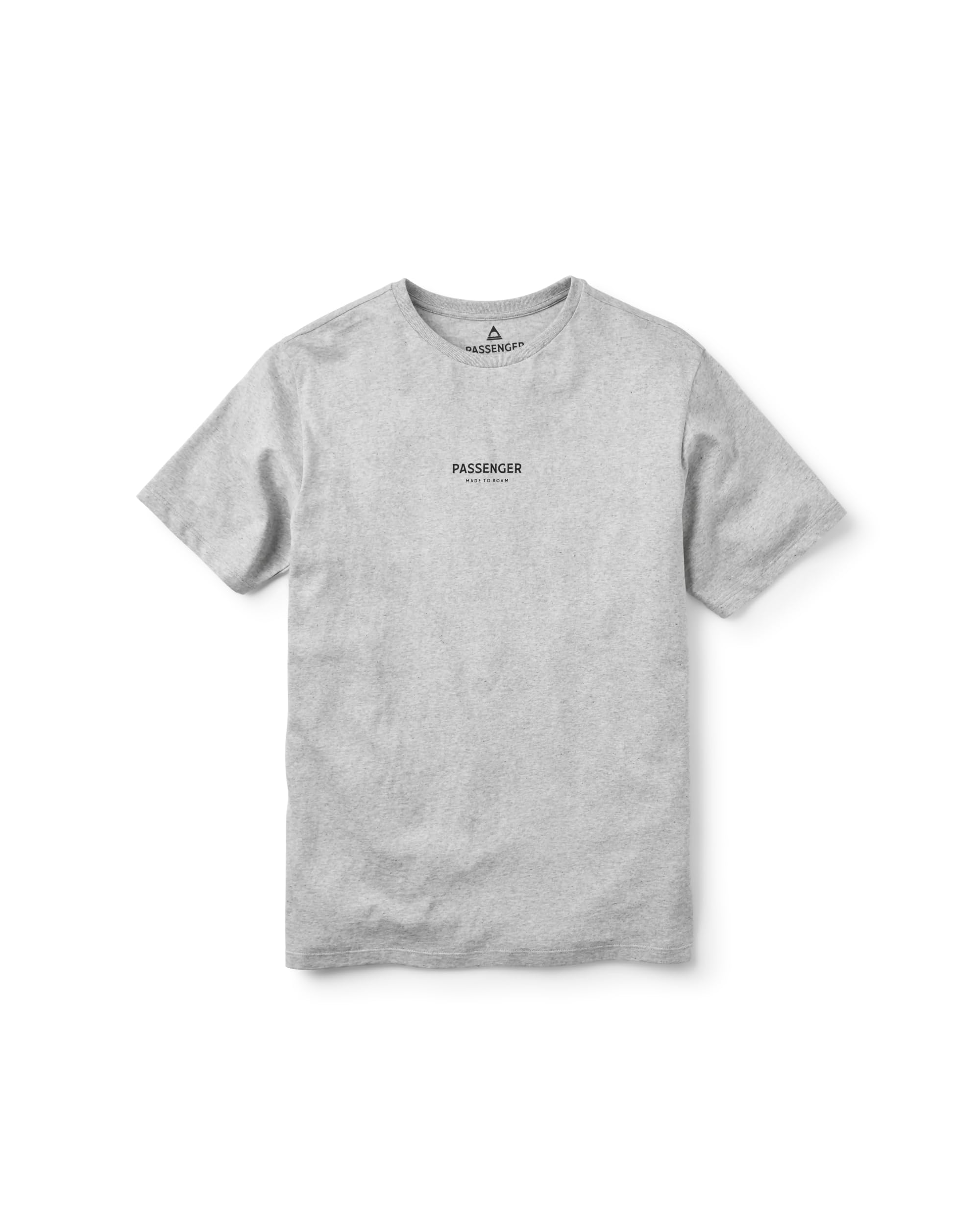 Passenger Men's Grey Marl Recycled Cotton T-Shirt (Uk, Alpha, Xxl, Regular, Regular, )