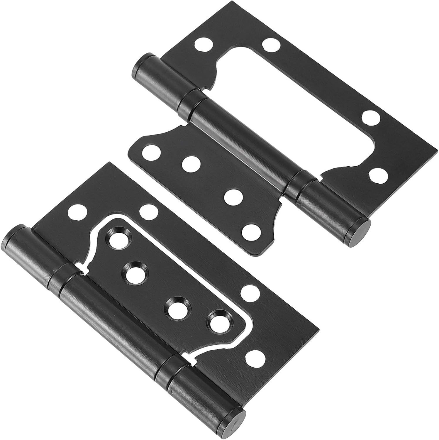 16 Pack 4 x 3 Inch Black Non Mortise Door Hinges, Heavy Duty Door Hinges, Stainless Steel Door Hinge with Mounting Screws, 8 Pairs