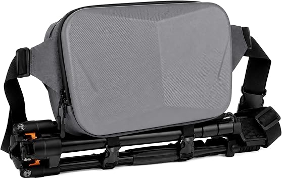 Comecase Camera Sling Bag for Canon, for Nikon and for Sony Cameras | Quick-Access Opening With Adjustable Dividers, Tripod Straps And Luggage Sleeve For Street, Events And Travel - Grey