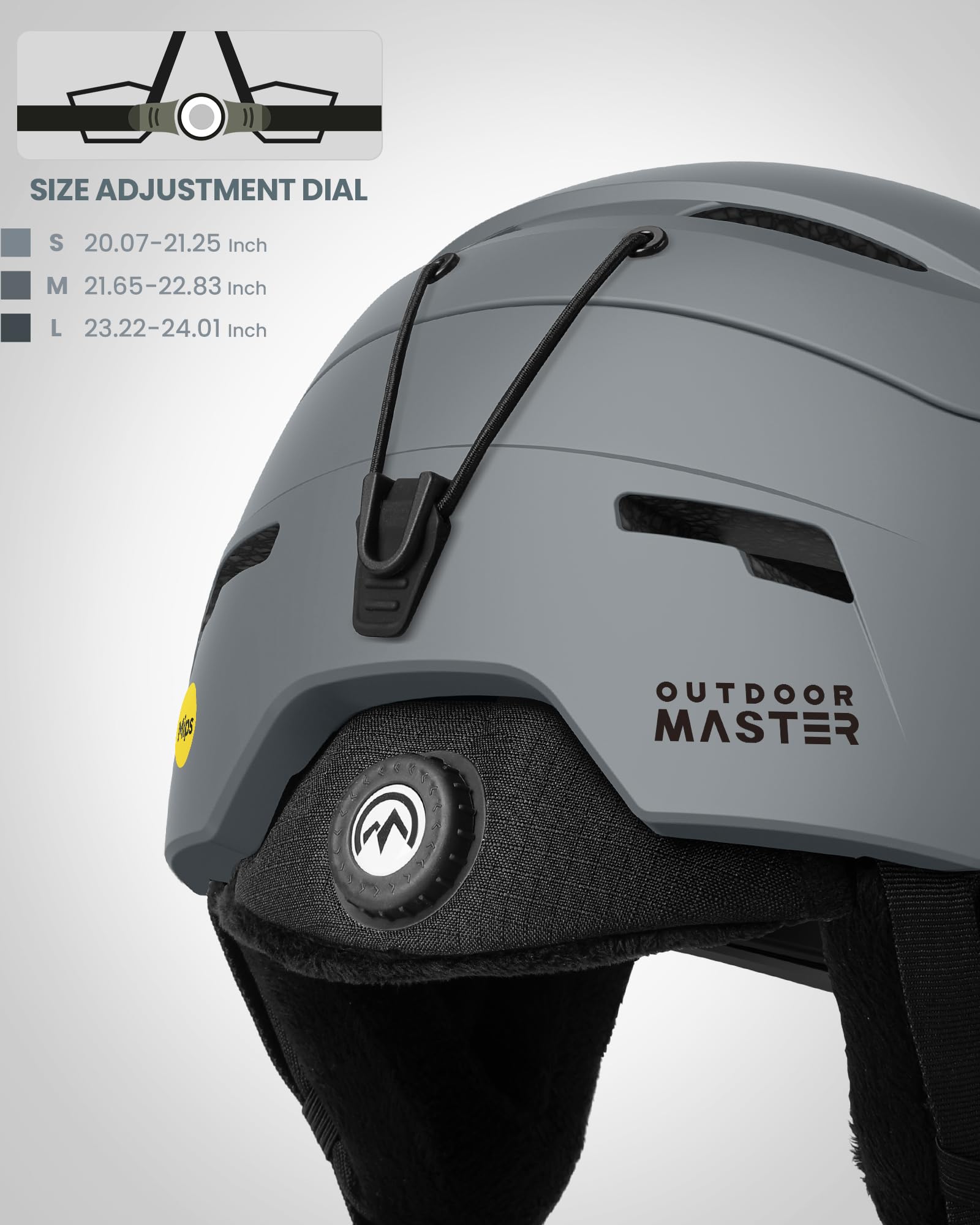 OutdoorMaster ELK MIPS Skihelm - Schneesporthelm Snowboardhelm für Männer Frauen & Jugend