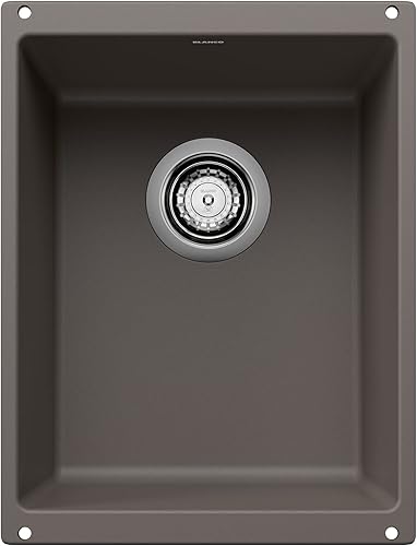BLANCO 527413 Precis Fregadero de barpreparación - Gris volcán 13.75 pulgadas de largo x 18.11 pulgadas de ancho
