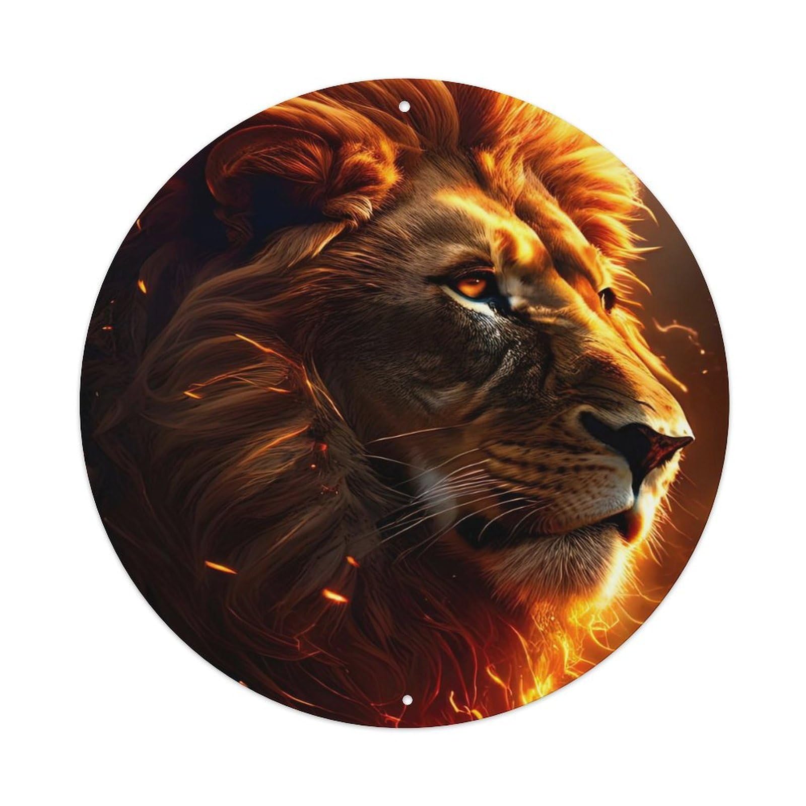 Animal Artwork The Lion That Burns Metal Tin Sign
