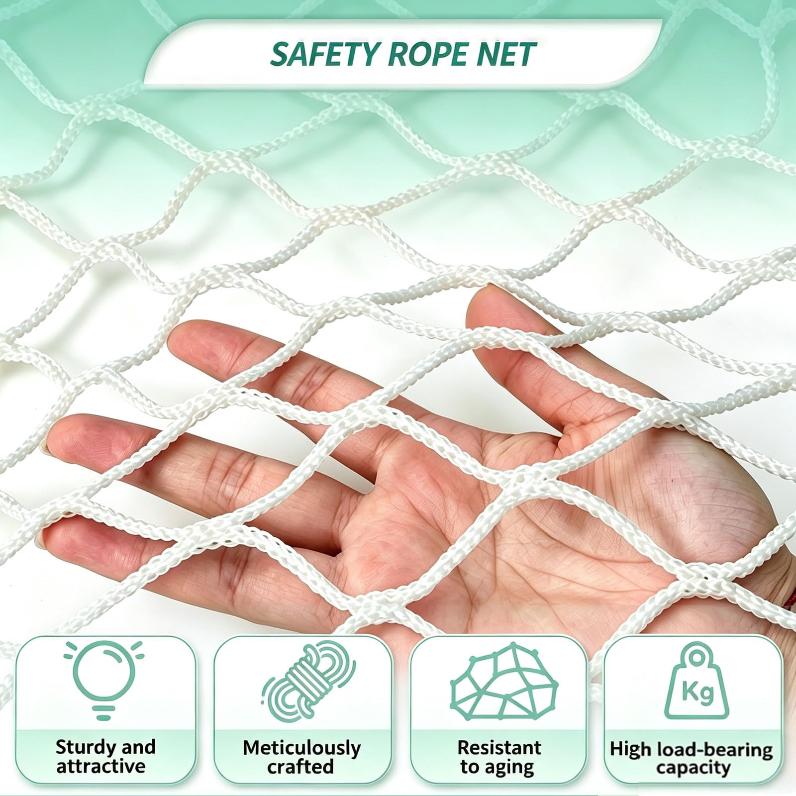 Rete di Sicurezza per Bambini In Corda per Ringhiere per Scale Balcone