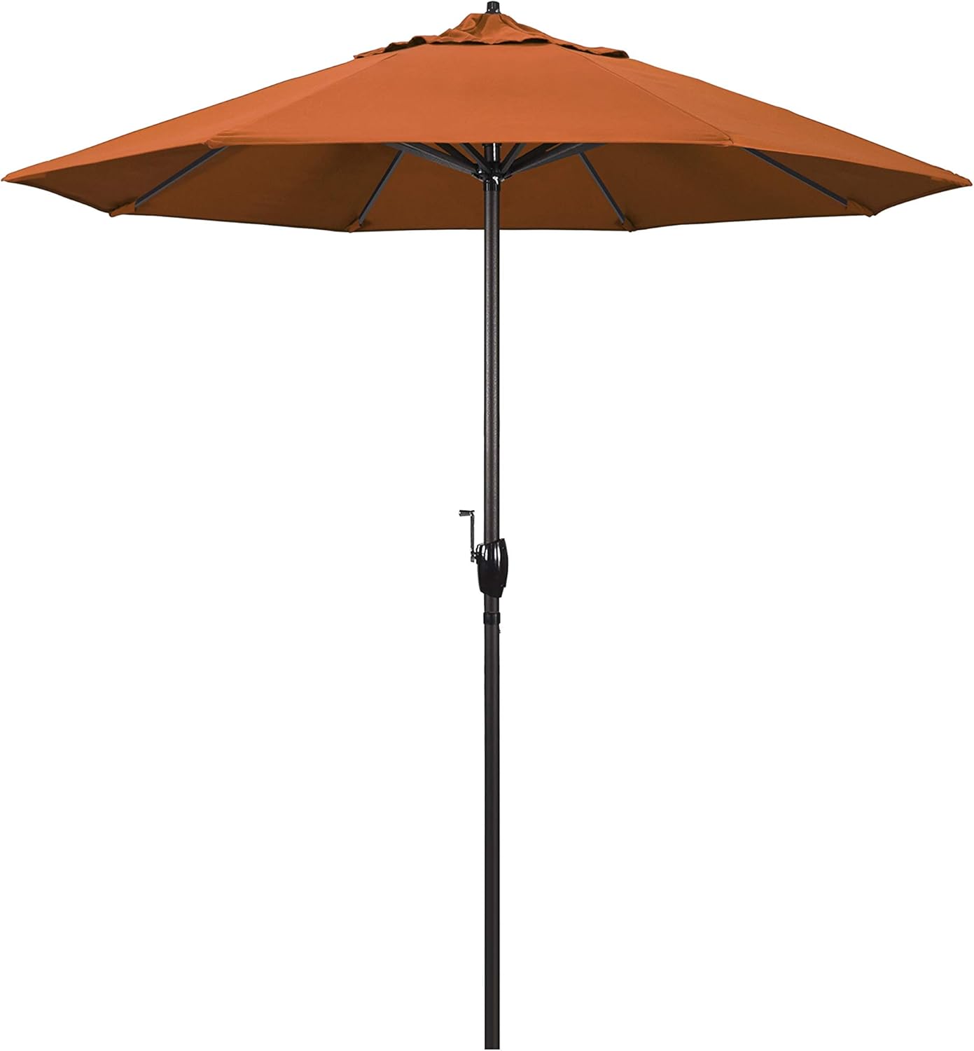 California Umbrella 7.5' Rd Casa Series Alum Patio Umbrella, Crank Lift, Auto Tilt, Mocha