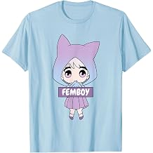 Femboy Cute Chibi Anime Boy Aesthetic Pastel Crossdressing T-Shirt