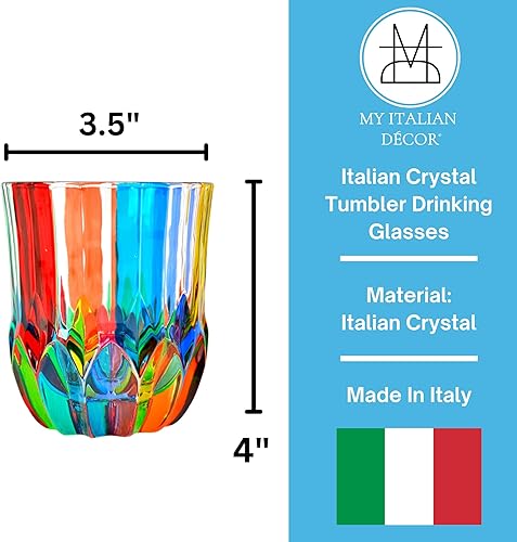 Miniatura 2 de Vasos de whisky de cristal italiano, juego de 2, muestra de color, vasos escoceses de primera calidad, cristalería antigua, vaso para whisky,