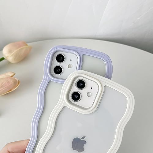 Miniatura 3 de Caseative Funda para iPhone 12, bonita forma de marco ondulado rizado, a prueba de golpes, suave, compatible con iPhone (negro, iPhone 12)