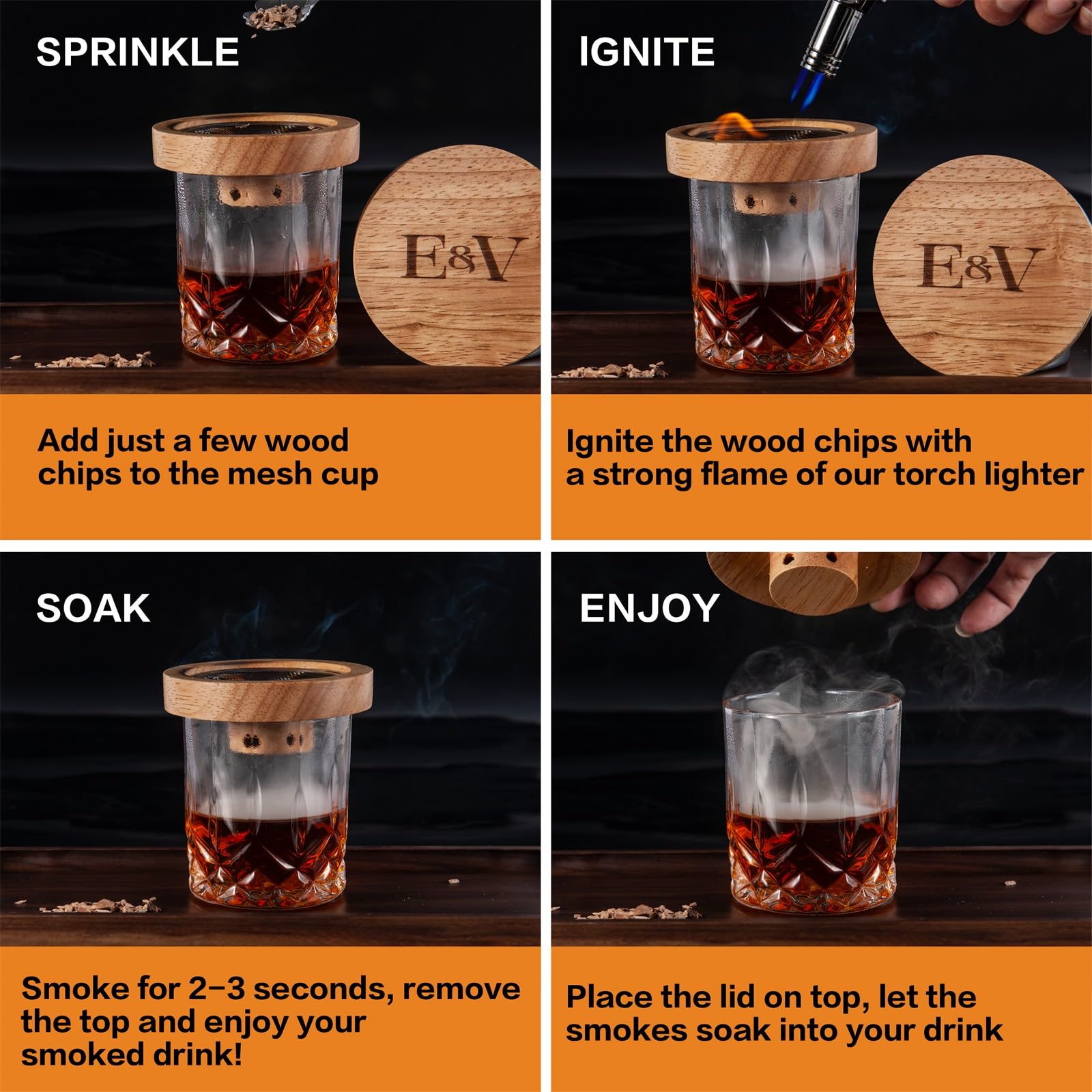 Whiskey & Wine Smoker Kit – Totenkopf-Keramik-Ei Zum Räuchern Von Cocktails, Wein & Mehr