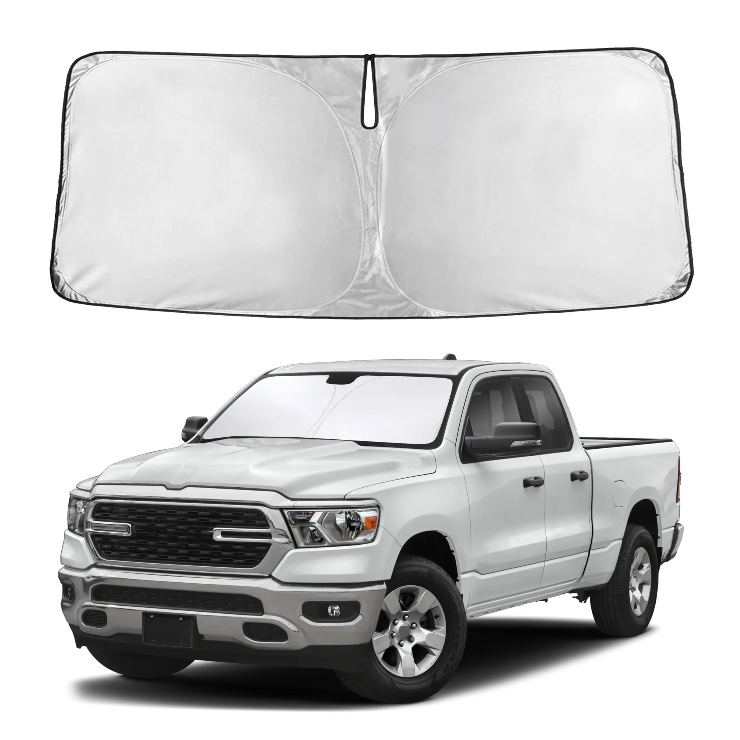 Autovir Windshields Sun Shade Fit for 2019-2024 2025 2026 Dodge RAM 1500