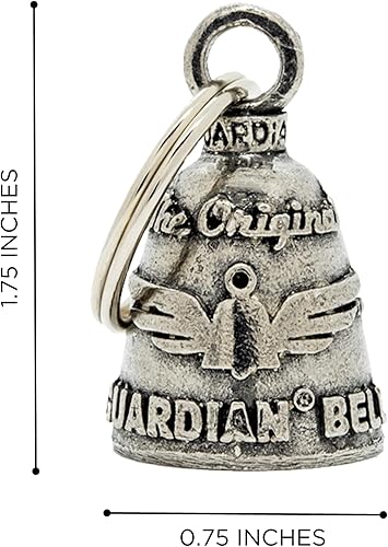 Miniatura 2 de Guardian Bell "I Love You Good Luck Bell wKeyring & Black Velvet Gift Bag  Motorcycle Bell  Lead-Free Pewter  Made in USA