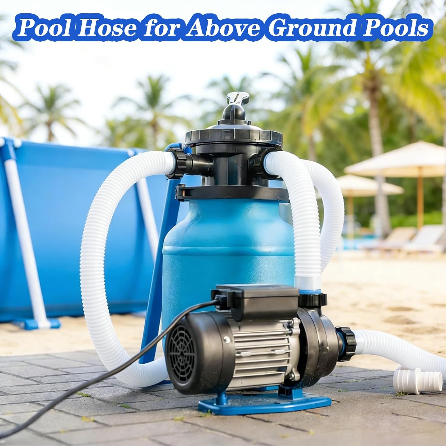 3 pack 1.5" pool hose for above ground pools 59" long?pool pump hose filter pumps replacement hose with sealing rings fits for intex filters pump, saltwater systems, sand filter white