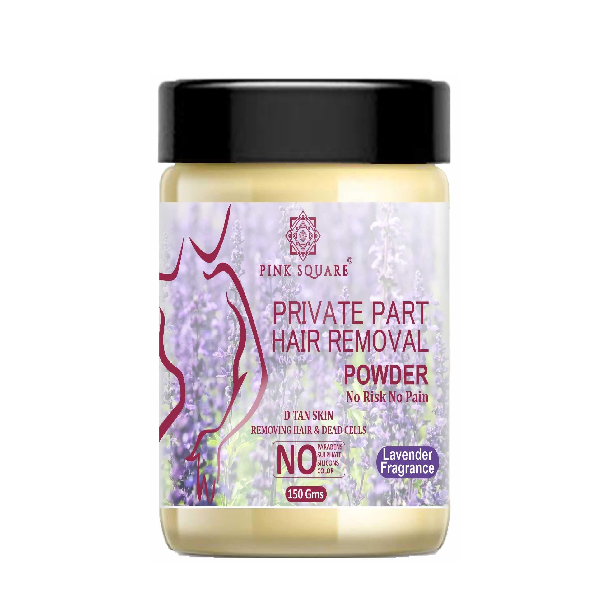 Lavendar Herbal Wax Powder, Hair Removal Powder, Waxing Powder, for Face Underarms, Bikini Line Private Area, Hands, Legs for Men And Women Pack of 1 of 150g-image-0