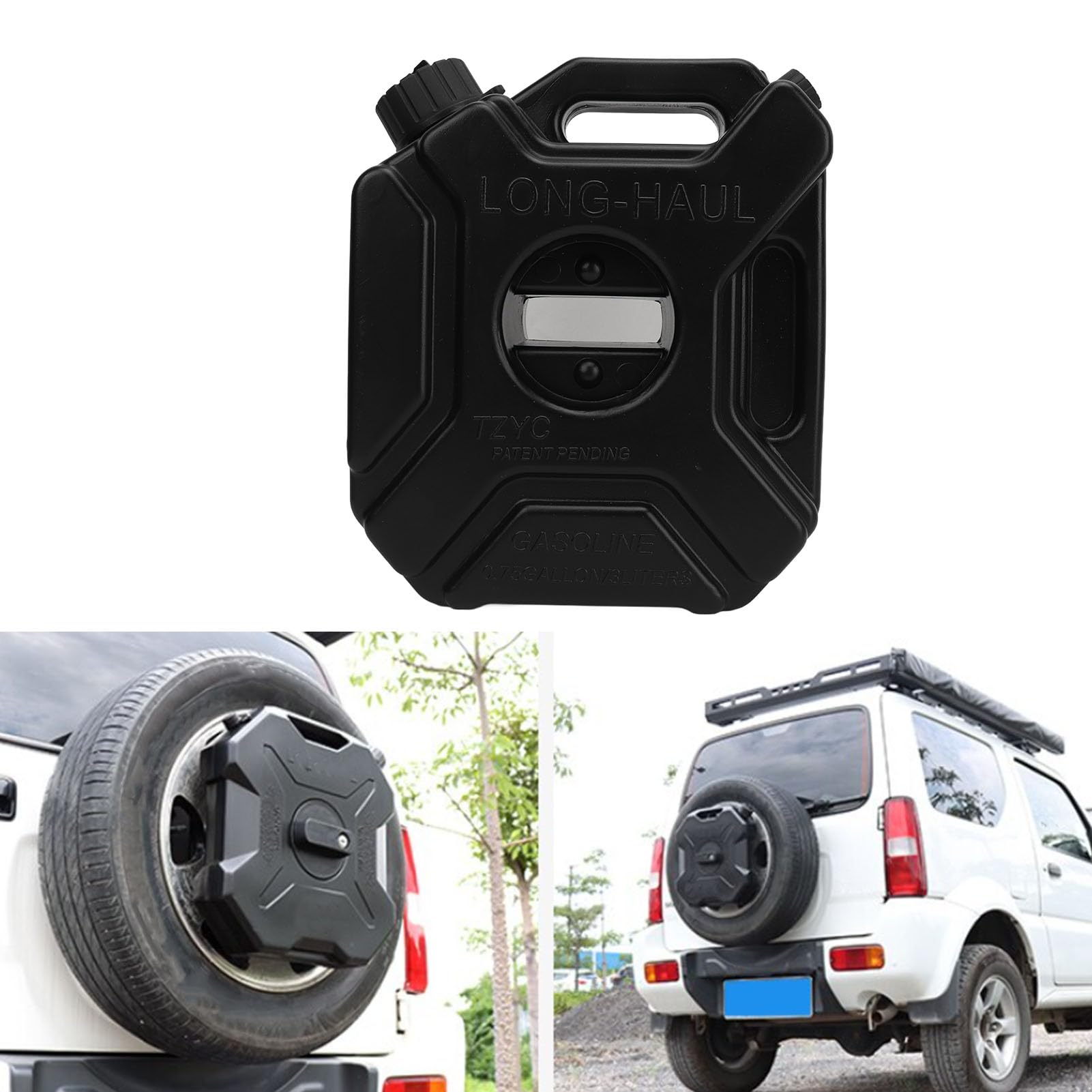 Fockety Bidón de gasolina para moto 3L/0,75 Galón,Bidón de gasolinaUTV montable con soporte,cerradura y llaves Bidón de gasolina o agua de emergencia para ATV UTV SUV remolque y Dirt Bike sin incluir